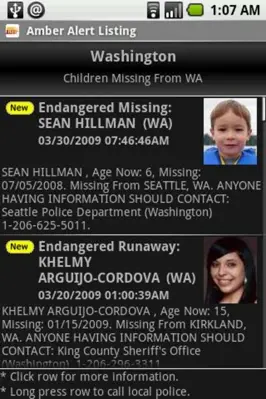 Amber Alert android App screenshot 0